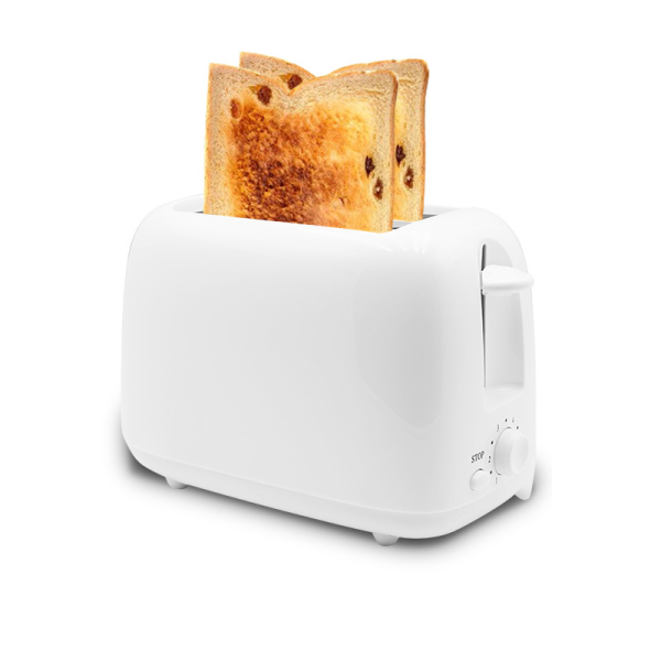 Everyday 2-slice bread toaster in white for daily toast routines