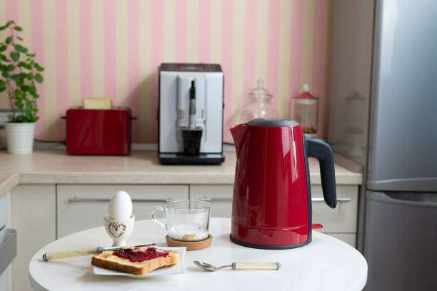 A delicious breakfast with a toaster