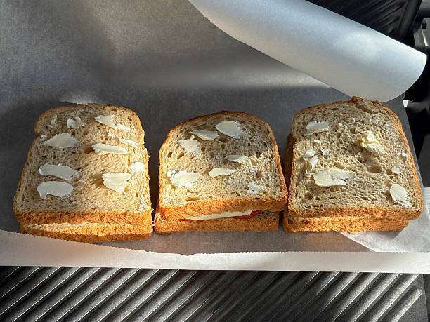 Homemade Buttered Toast for Breakfast, Toaster