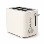 Compact stainless 2-slice toaster shown on a white background for product comparison