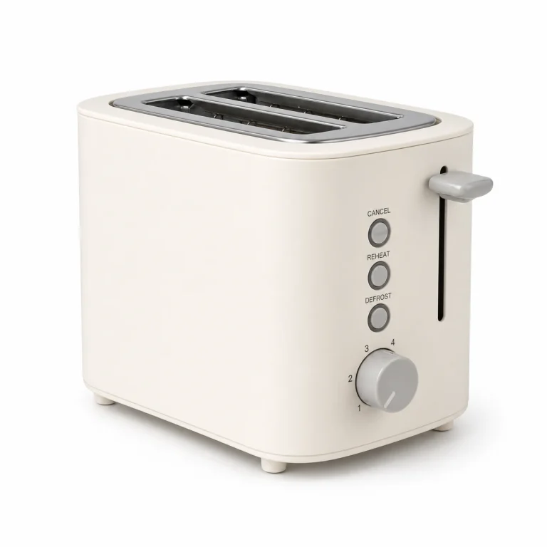 Compact stainless 2-slice toaster shown on a white background for product comparison