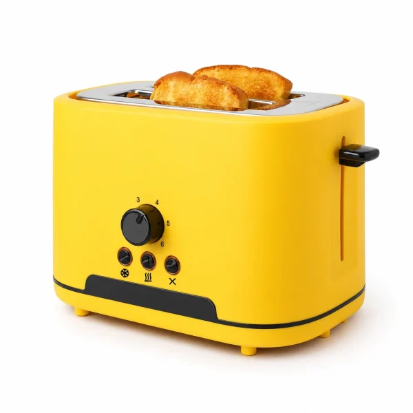 Retro 2-slice wide slot toaster shown on a white background for product comparison