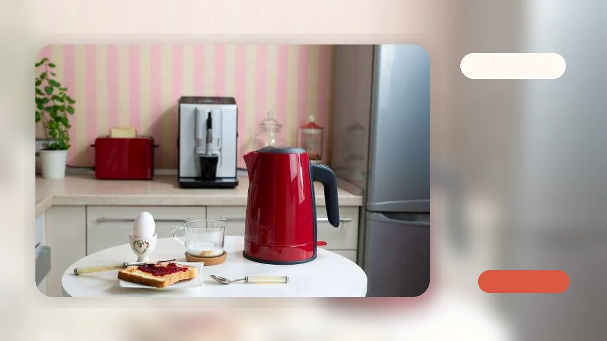 A compact 2-slice toaster on a dorm room desk next to a stack of textbooks