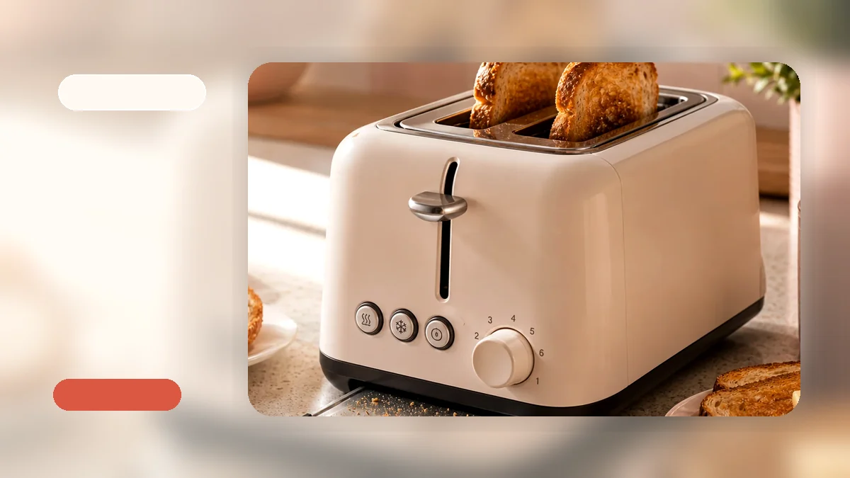 Emptying a removable crumb tray from a compact toaster during cleaning