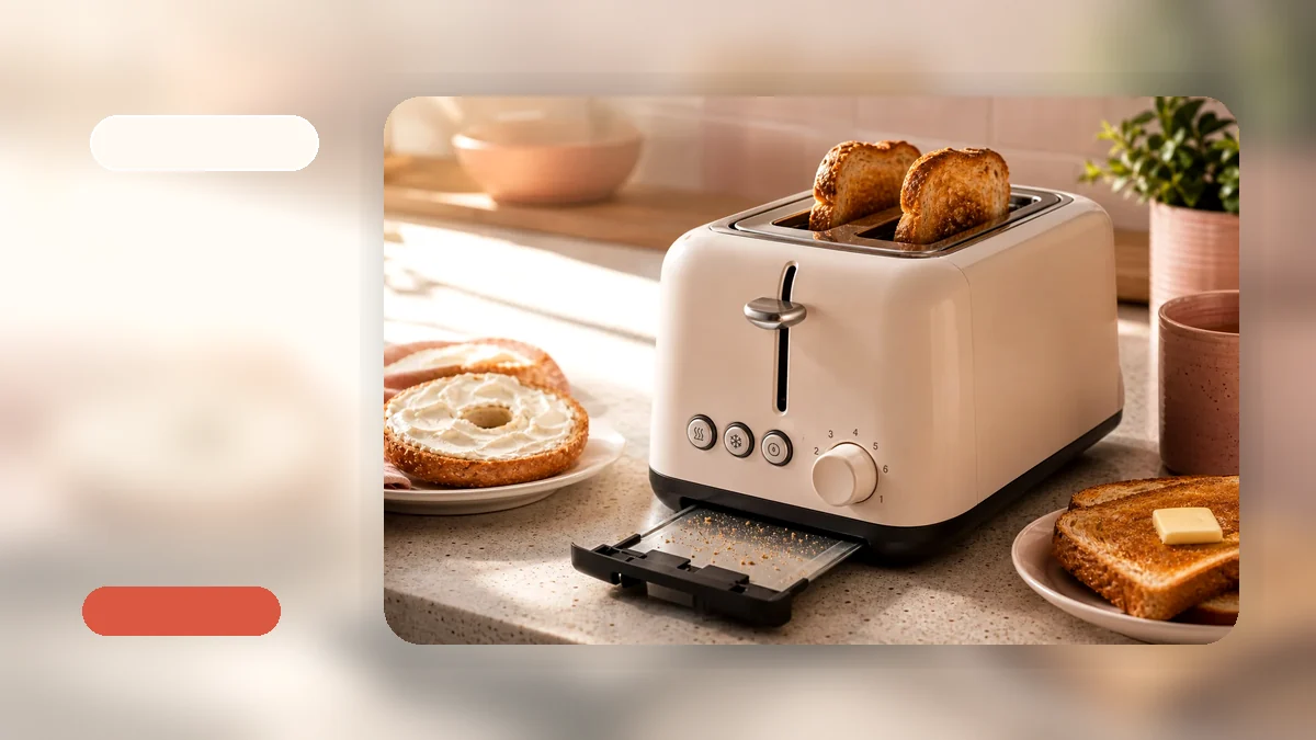 Comparison table showing key toaster features and their benefits