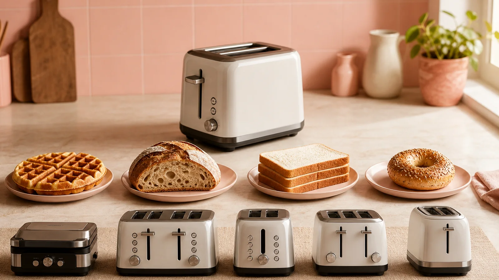 Visual map linking toaster comparison questions to collection pages