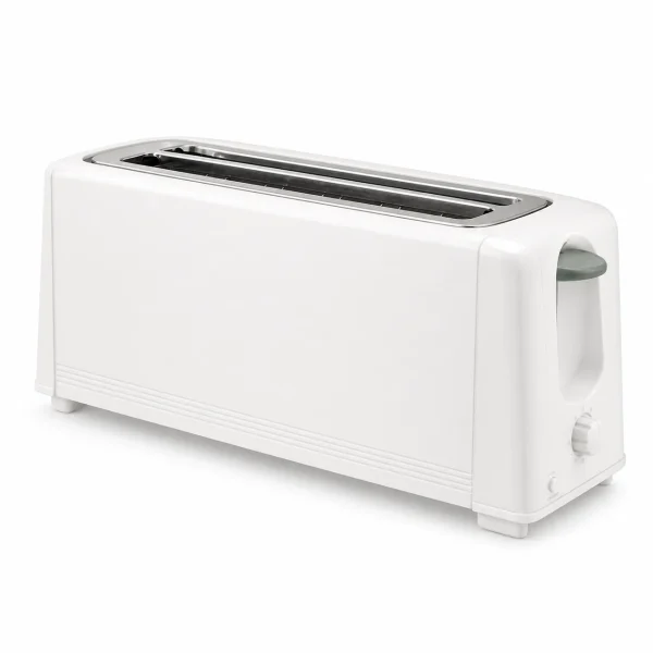 Long slot 4-slice toaster shown on a white background for product comparison